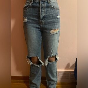 PacSun Ripped Blue Boyfriend Jeans